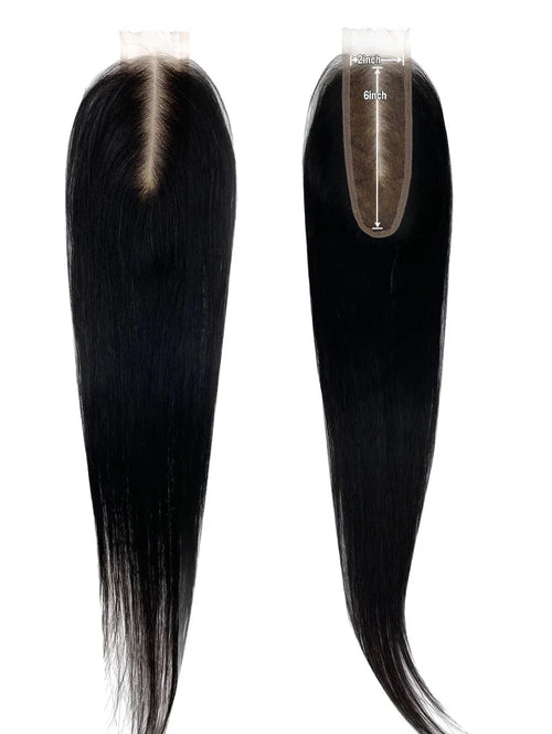 Luxe Virgin 2x6 HD Closure – 1B (Natural Black)